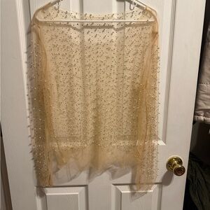 Sheer Gold Beaded Shirt